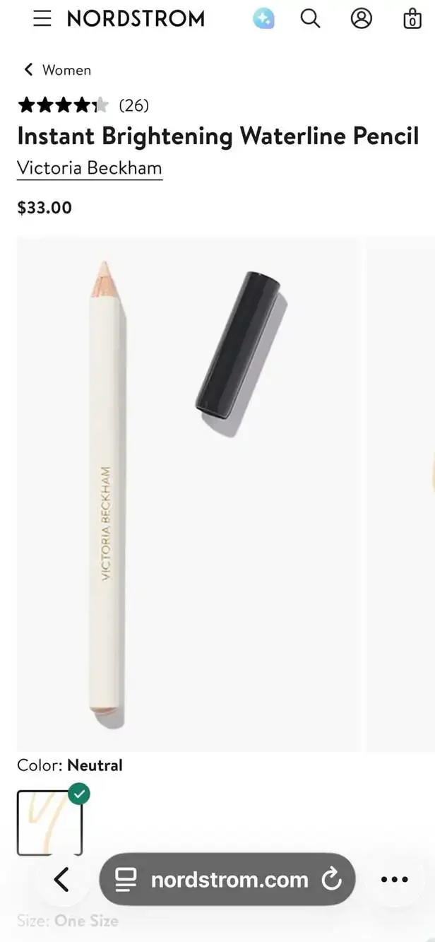 Victoria Beckham Beauty Instant Brightening Waterline Pencil in Neutral. NIB!